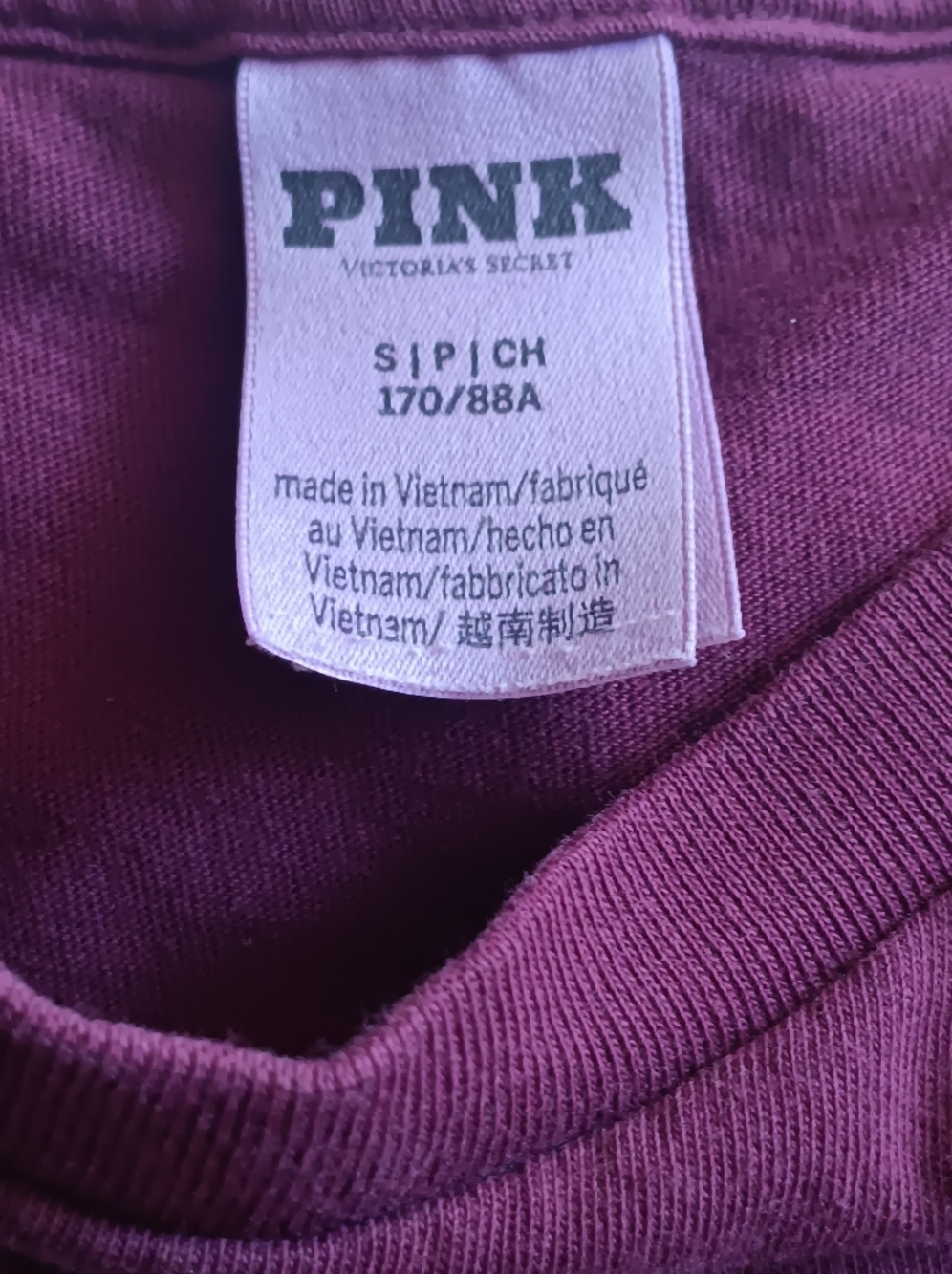 Victoria’s Secret PINK Purple Rose Cropped Tee Dog Logo Graphic Cotton Shirt S - Picture 5 of 6